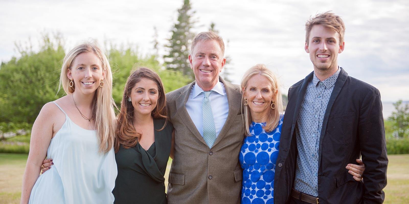 Governor Ned Lamont with his family