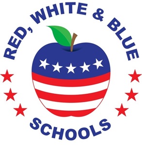Red, White and Blue Schools logo