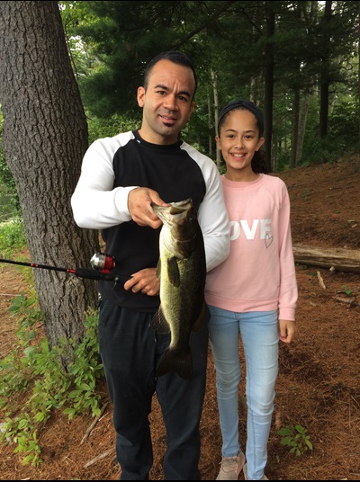 Father daughter fishing team
