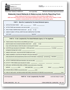 Inland Wetlands & Watercourses Agency Reporting Form
