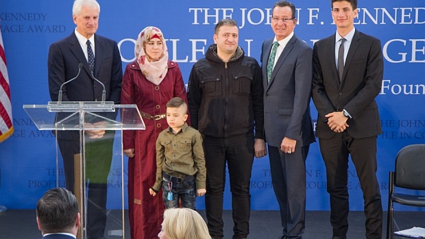 The John F. Kennedy Library Foundation presented Governor Malloy with the 2016 John F. Kennedy Profile in Courage Award for his stand on Syrian refugee resettlement. 