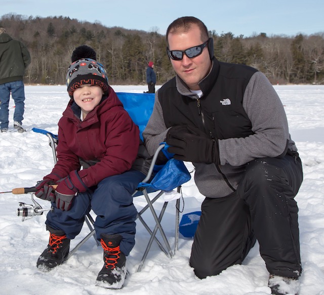 Kid and Adult Ice Fishing