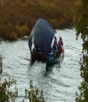 Boat on a river image